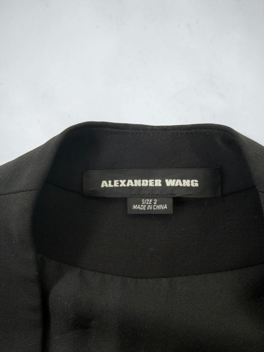 Vintage Alexander Wang Tuxedo Gilet w/ Chiffon Hem - Picture 2 of 4